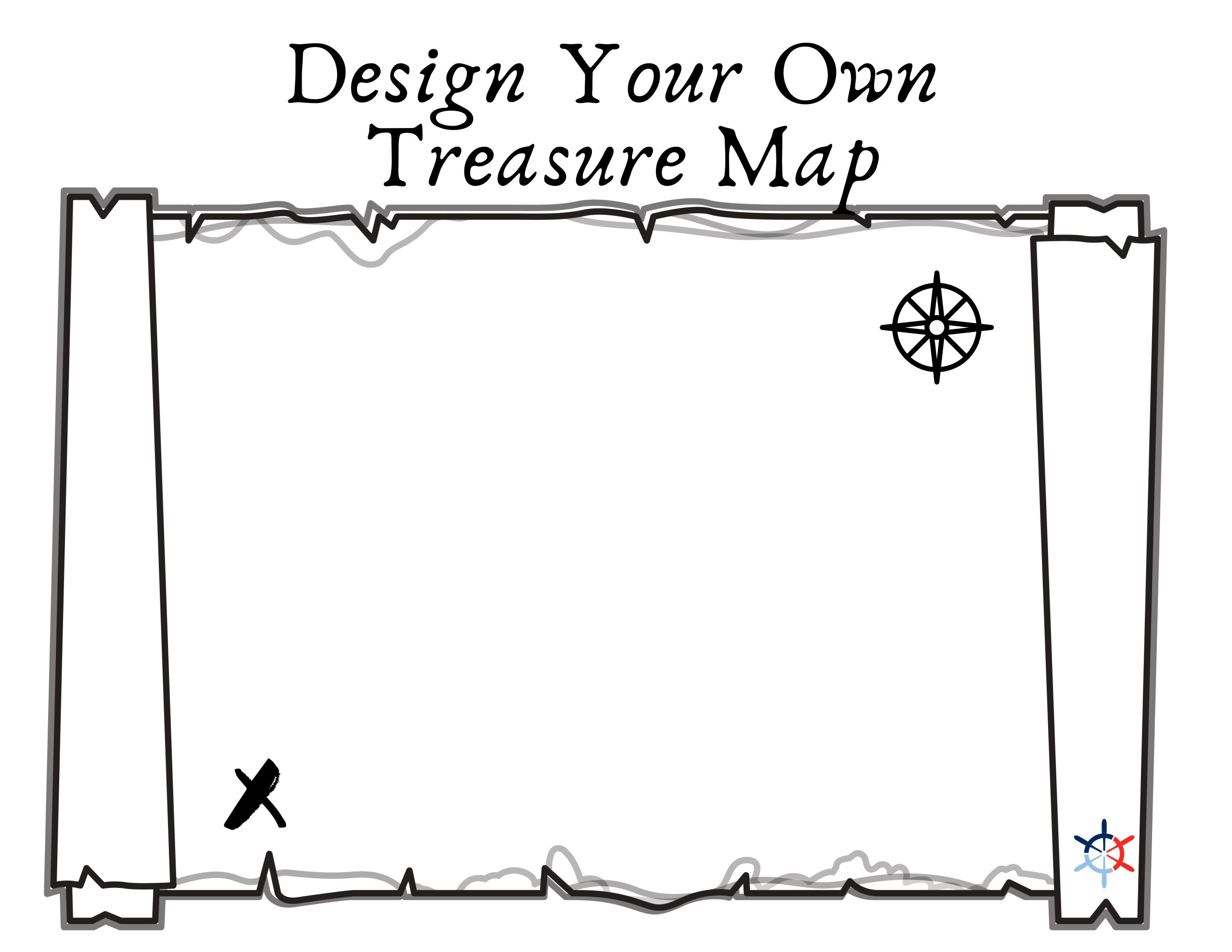 Design your own treasure map activity sheet