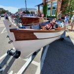 wooden boat on a trailer named best sailboat